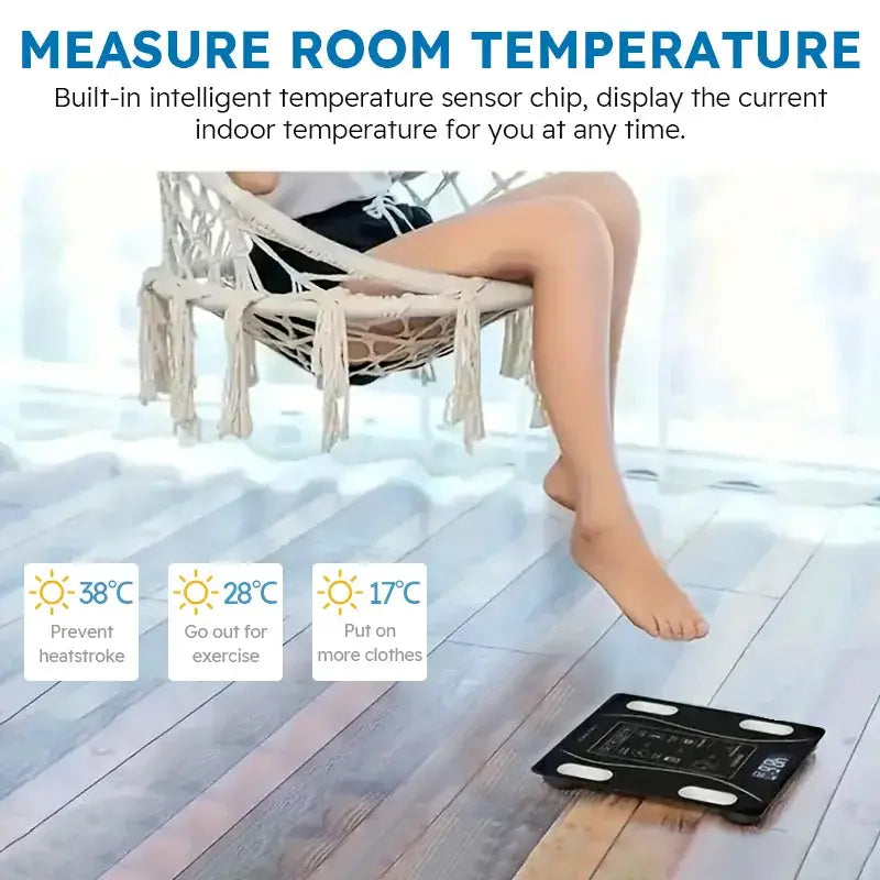 Smart Body Fat Scale LED Display Bluetooth Analyzer for Weight & Body Composition Tracking