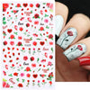 Colorful floral and butterfly nail art stickers