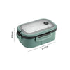 Green 1200ml bento lunch box with spoon and fork