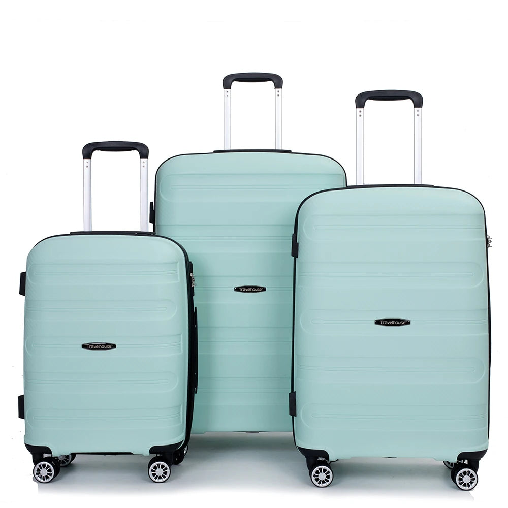 Set of 3 polypropylene suitcases