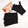 Black one-shoulder sports set for women