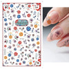 Abstract retro flower and love nail stickers - PMMNAPOLES