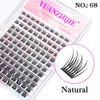 Natural eyelash clusters, style 68