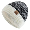 Unisex Two Tone Fur Lined Winter Hats for Men and Women