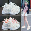 White breathable sneakers for girls with gingham design