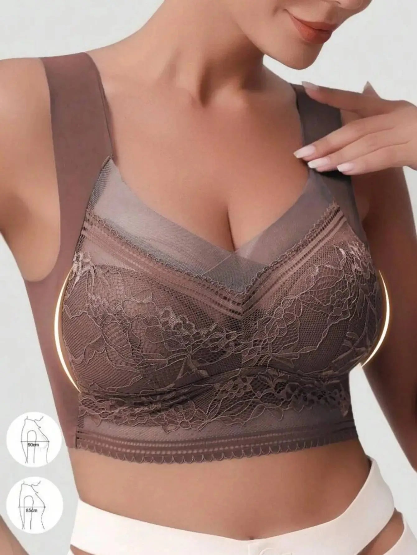 6-Piece Women's Lace Bra Set Wireless Push-Up & Silk-Free Comfort Fit
