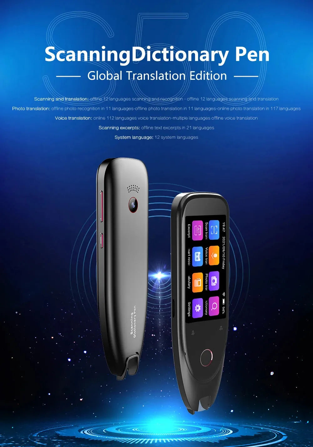 Smart S50 Translator Pen with Photo Scan Modes