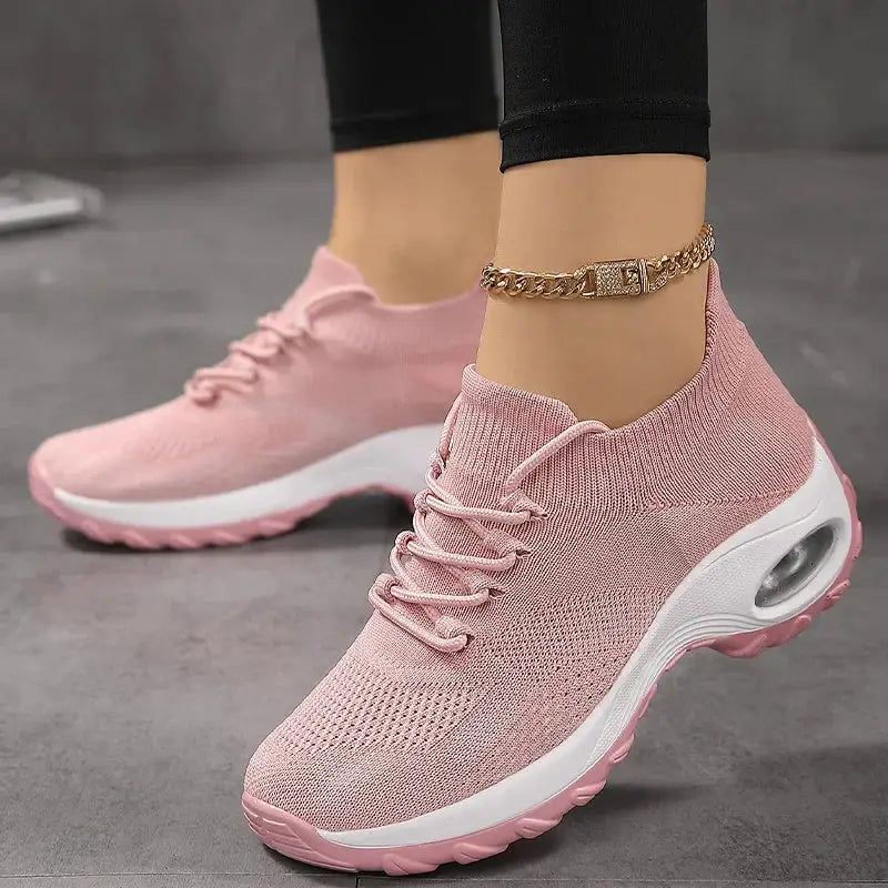 Summer Women’s Air Cushion Sneakers | Breathable Running Shoes with Height Boost for Outdoor Comfort