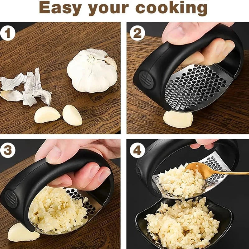 Stainless Steel Garlic Press Manual Mincer Dishwasher Safe