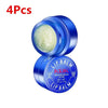 4-pack lip balm, melanin lightener, blue container