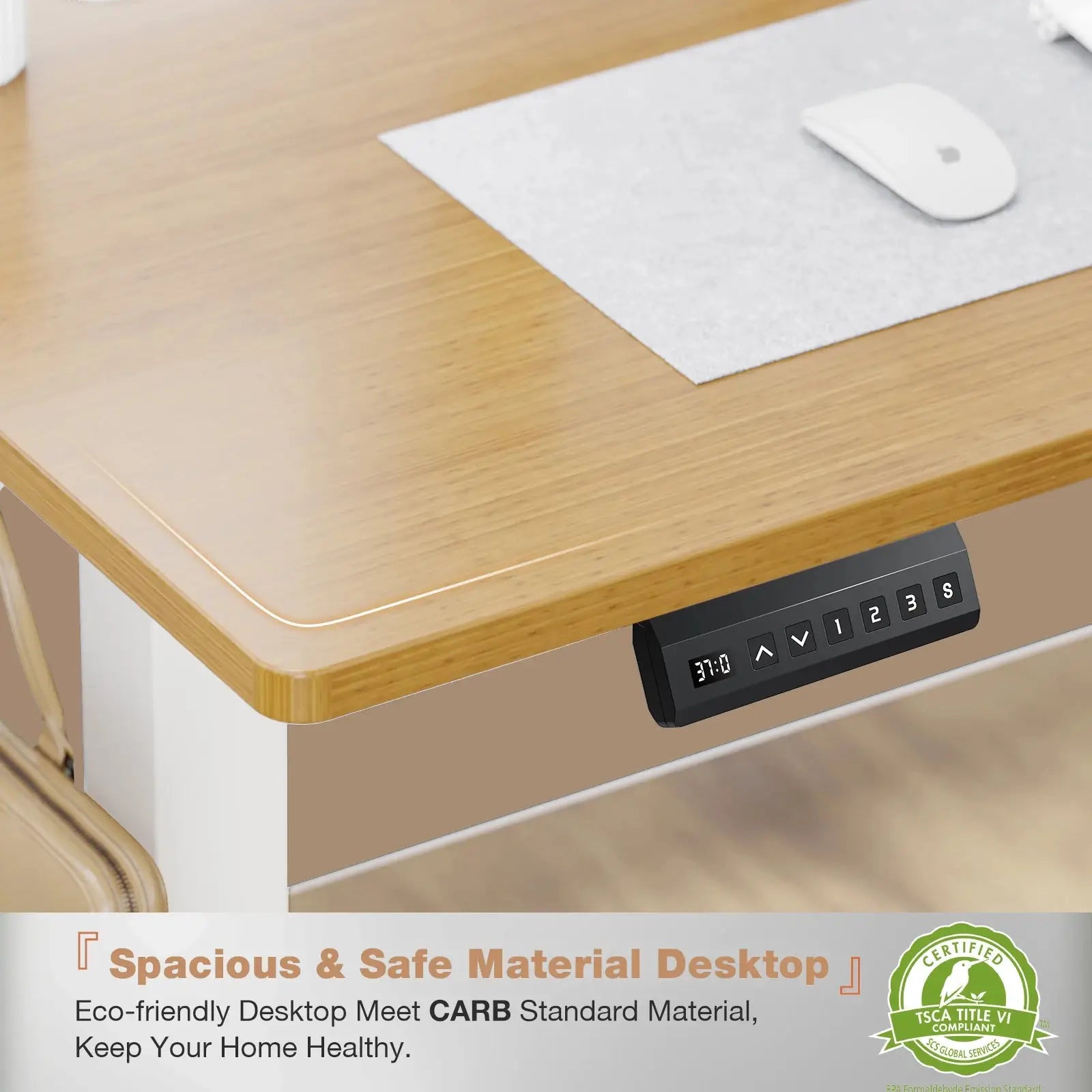 40x24 inch electric standing desk, height-adjustable ergonomic workstation for home office or computer setup