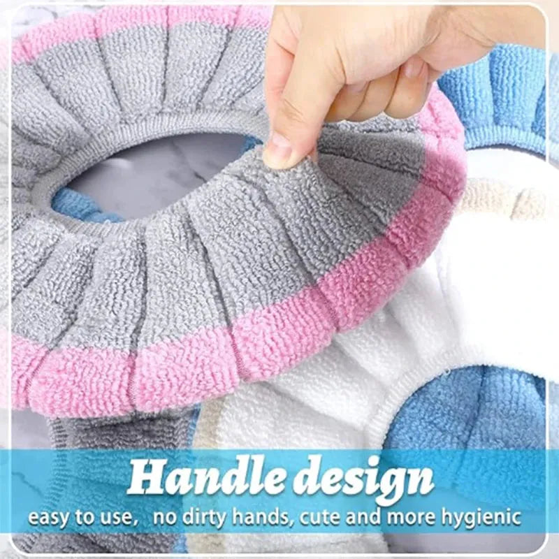 Toilet Seat Cover Soft 5 Piece Absorbent Anti Slip Set