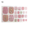 Pink plaid and glitter nail stickers