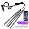 72 LED car light kit with cigarette lighter power and app control