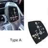 Type A gear shift knob panel in car interior