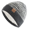 Unisex Two Tone Fur Lined Winter Hats for Men and Women