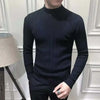 Men's casual vintage style wool turtleneck sweater