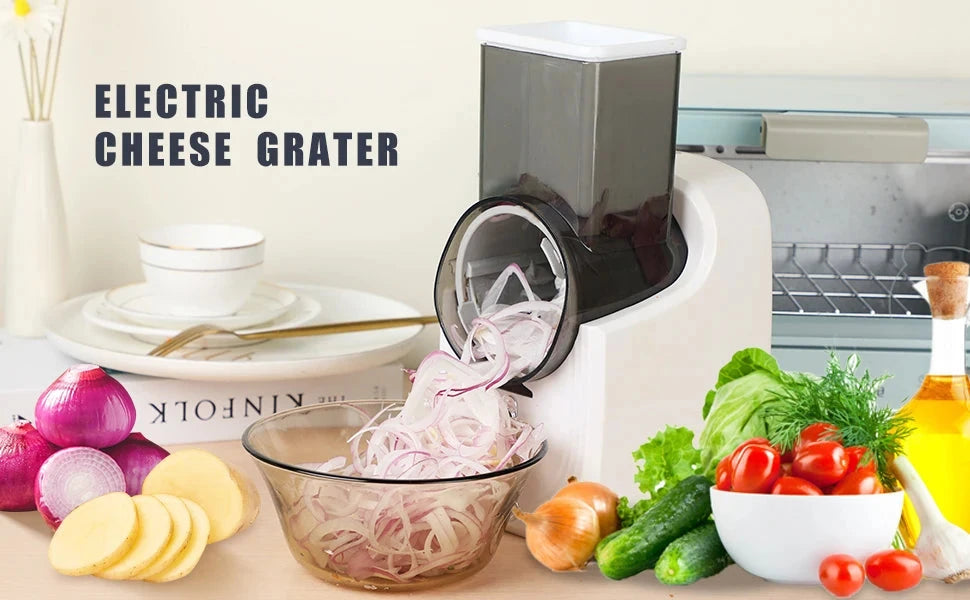 Electric Food Processor with Cheese Grater and Slicer