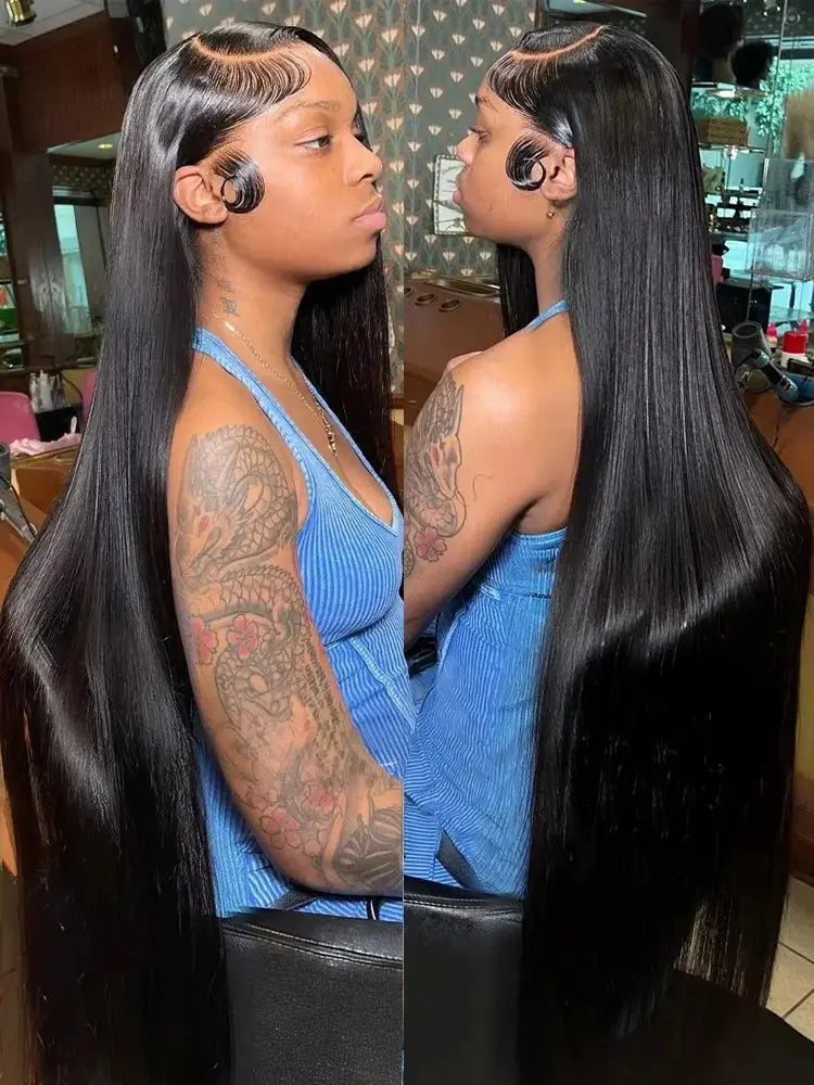 HD Lace Frontal Wig 13x6 – 250 Density, Glueless 5x5 or 13x4 Closure, 30-40” Straight Human Hair