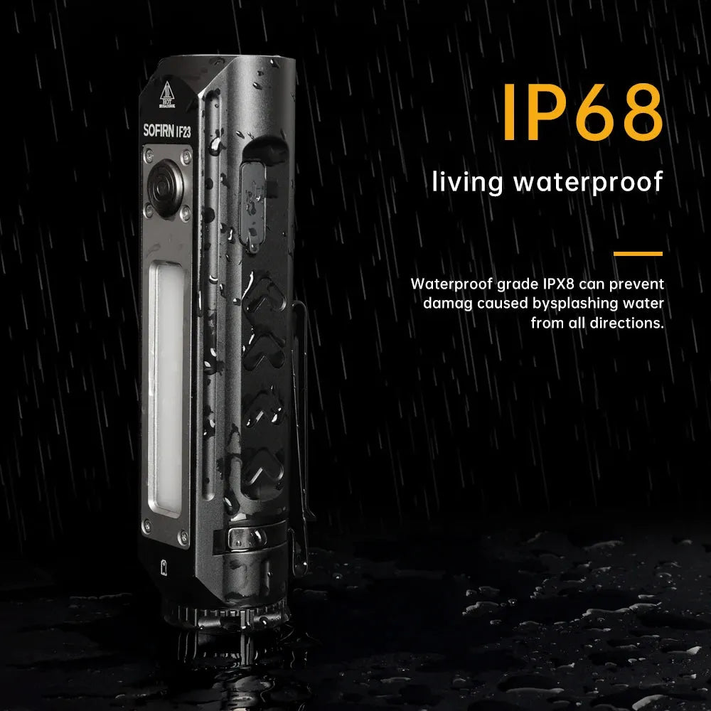 IF23 Rechargeable Flashlight with 4000LM RGB LED