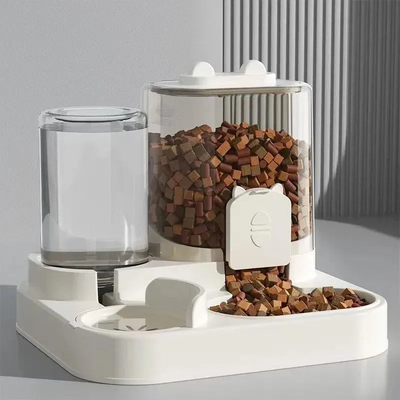 Automatic Cat Feeder with Dual Food and Water Dispenser