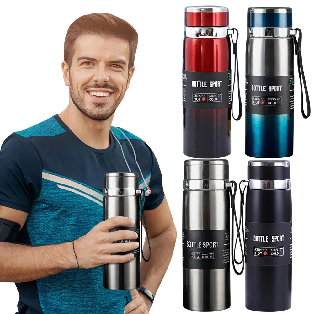 1000ml Insulated Water Bottle with Handle Vacuum Design