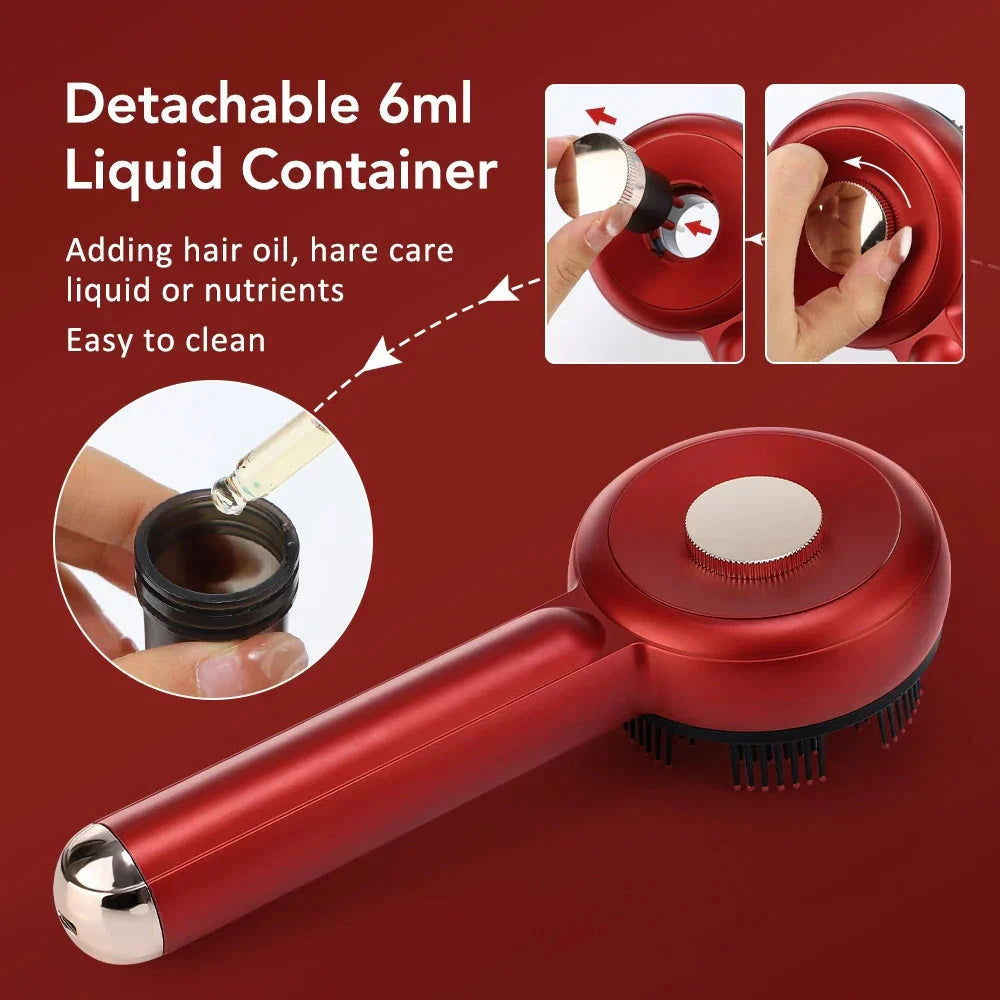 Electric Scalp Massager with LED Modes and Liquid Applicator