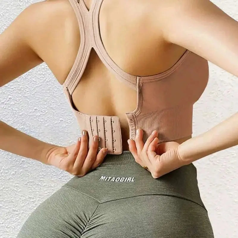 3-Pack Seamless Sports Bras Push-Up & Shock Absorbing & Running Ready