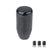 Glossy black cylindrical gear shift knob with adapters