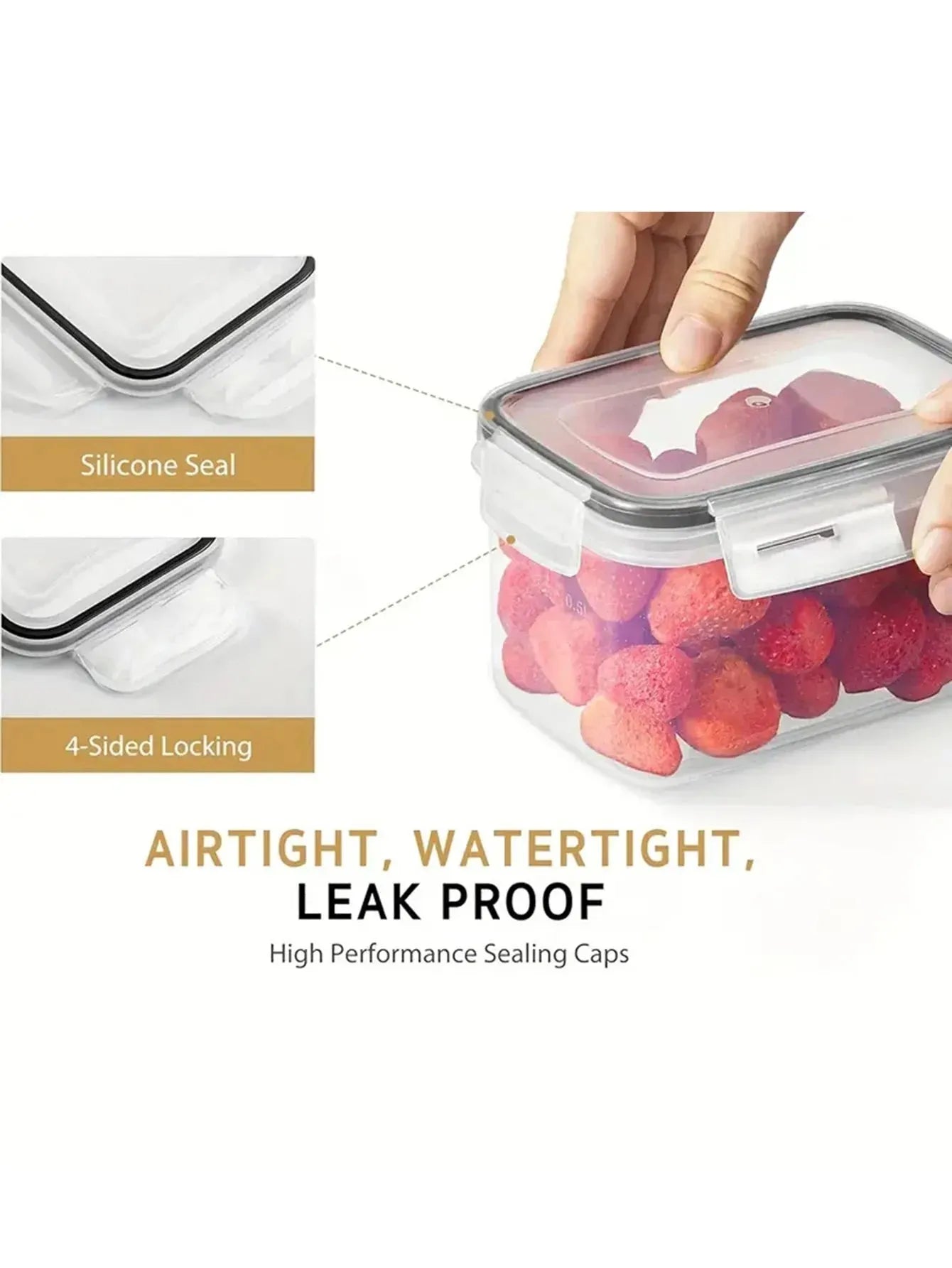 Airtight Food Storage Containers 18pc Set With Labels