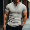 Elegante camiseta de punto a rayas para hombre