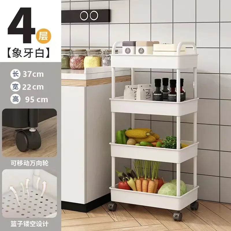 Multi-layer wheeled shelf