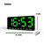 Green LED digital alarm clock with dimensions