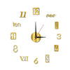 3D Roman Numerals Acrylic Mirror Wall Clock