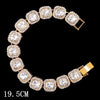 Rhinestone Inlaid Cuban Chain Bracelet