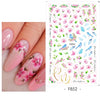 Colorful spring-themed nail art stickers