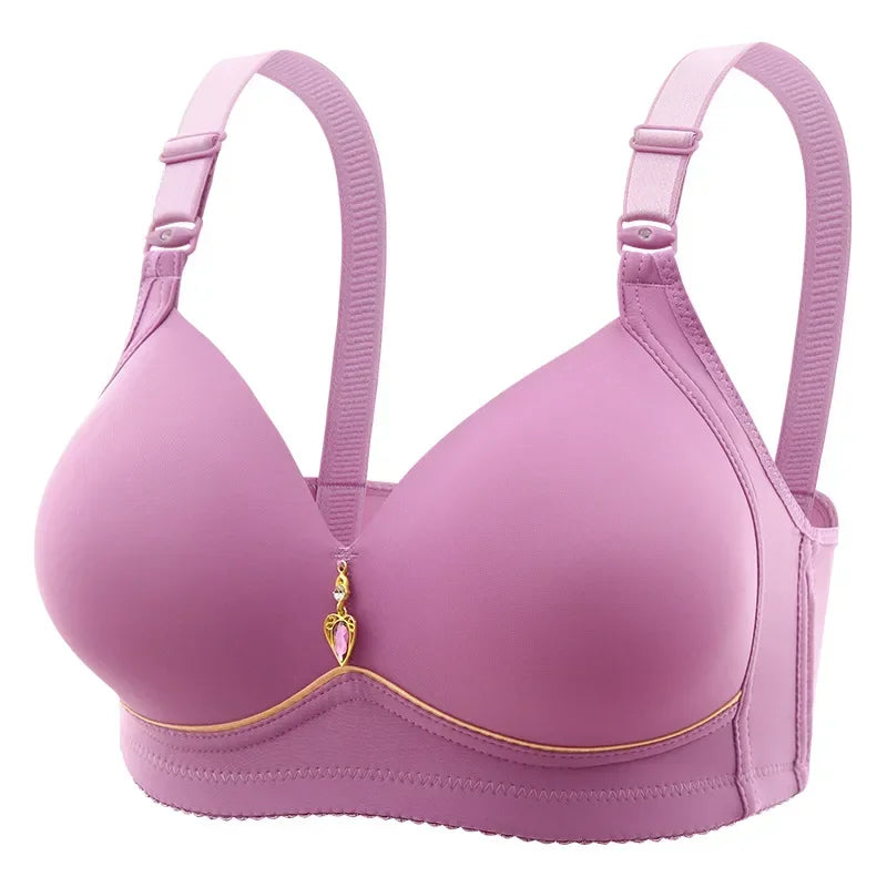 Purple bra without steel rings