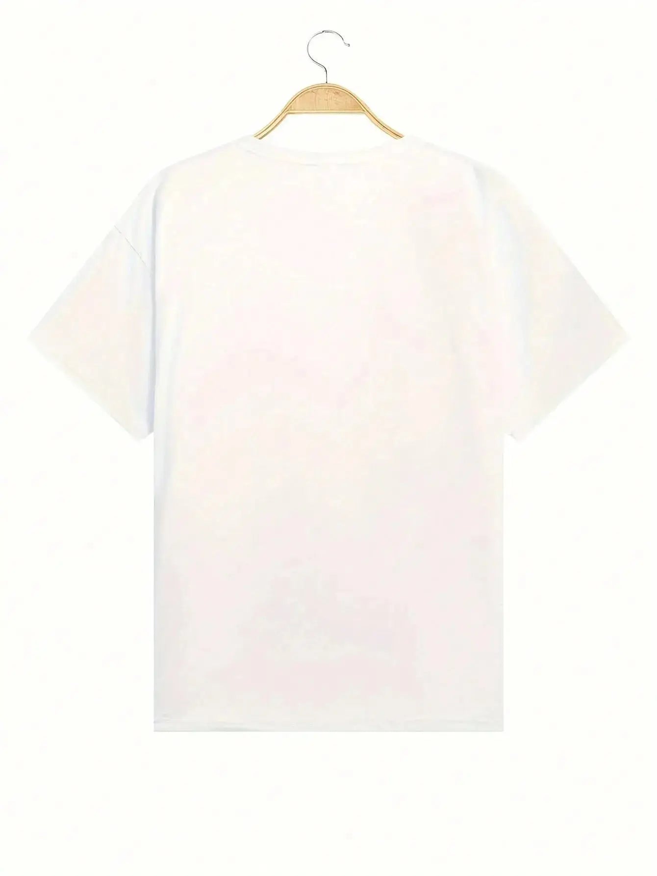 Men’s Letter & Stripe Print T-Shirt – Casual Crew Neck Cotton Tee with Short Sleeves for Everyday Street Style