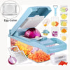 Blue multifunctional vegetable cutter with various blades