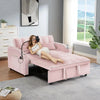 Pink convertible sofa bed with modern design