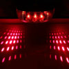 Red LED bike lights with dotted laser pattern