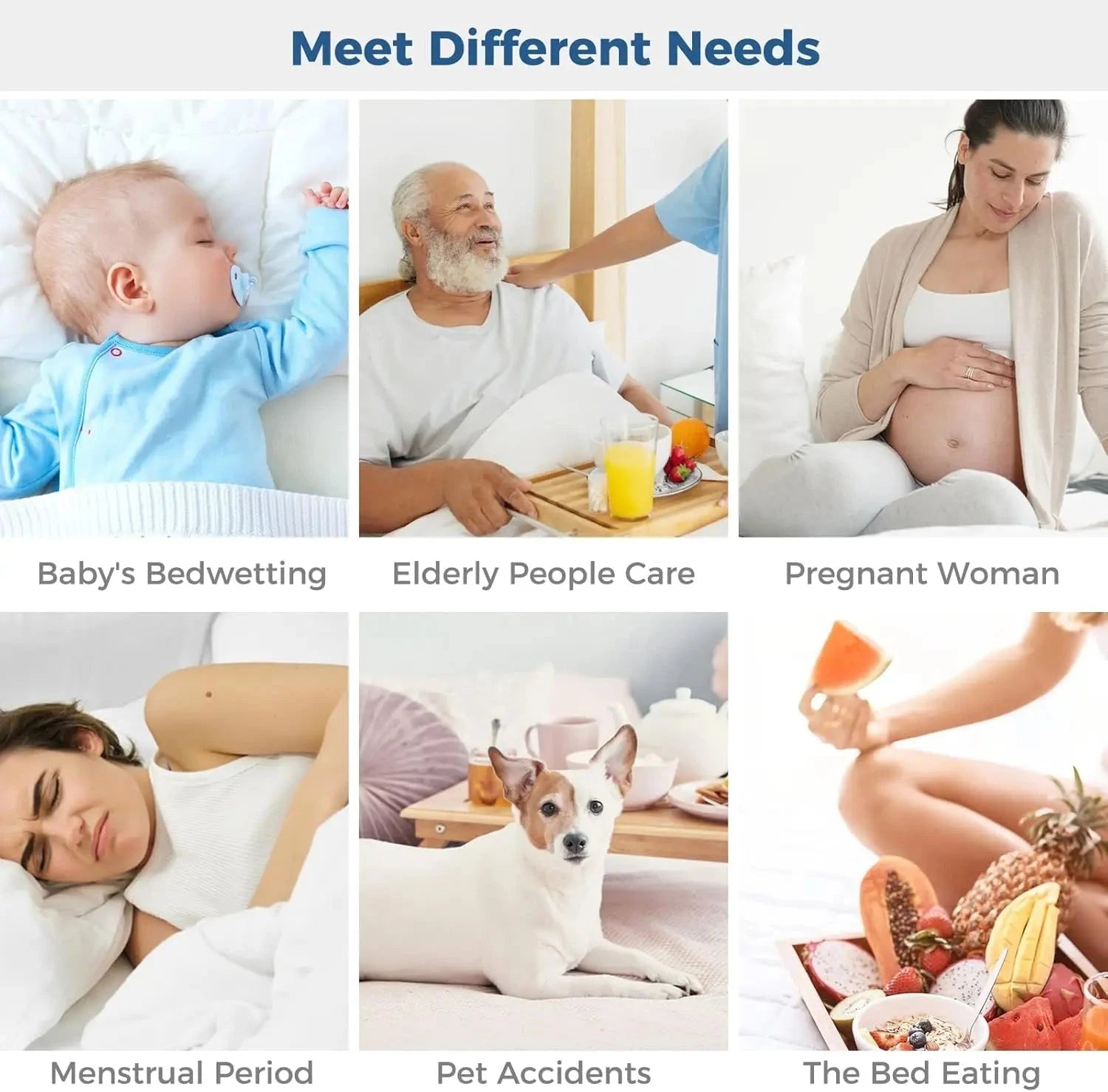 Waterproof Mattress Protector Soft 3D Air Fabric Fitted Pad