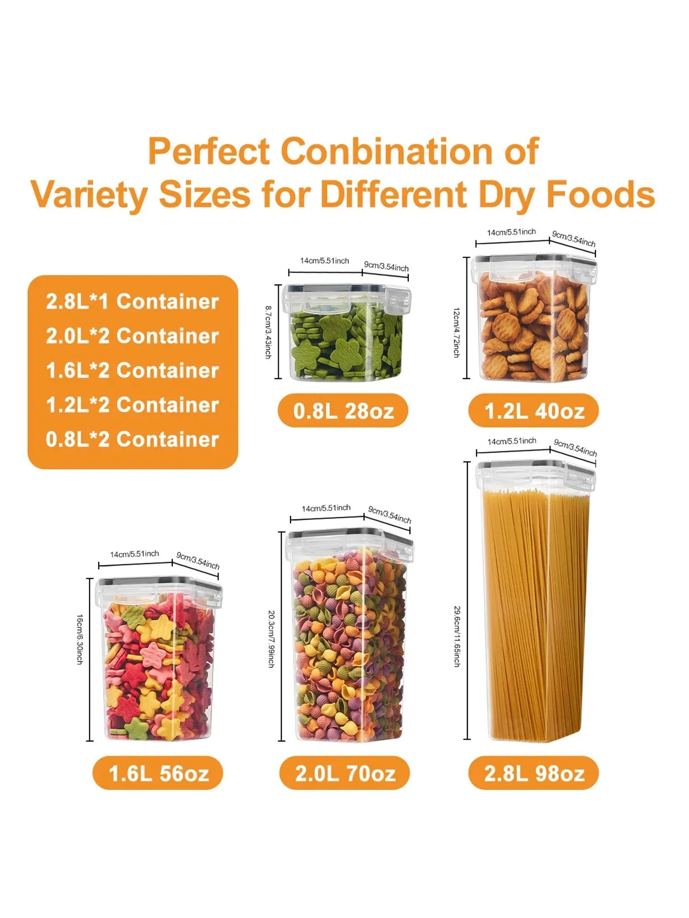 Airtight Food Storage Containers 18pc Set With Labels