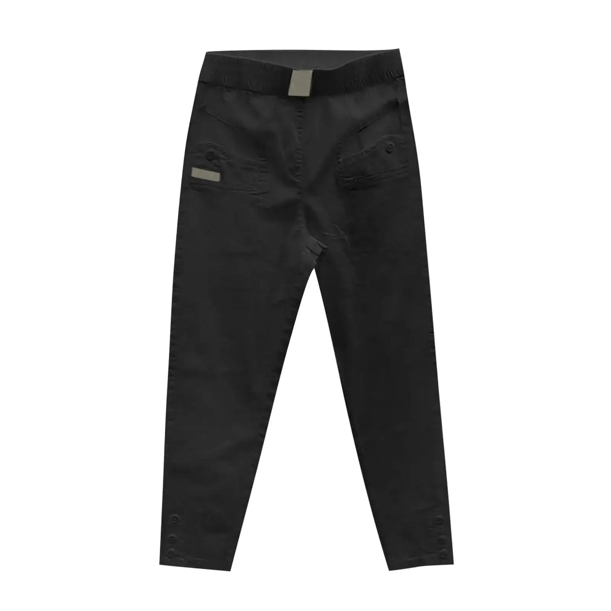 Women’s high-waisted denim cargo pants, stretchy cotton fabric, loose streetwear style, plus sizes available