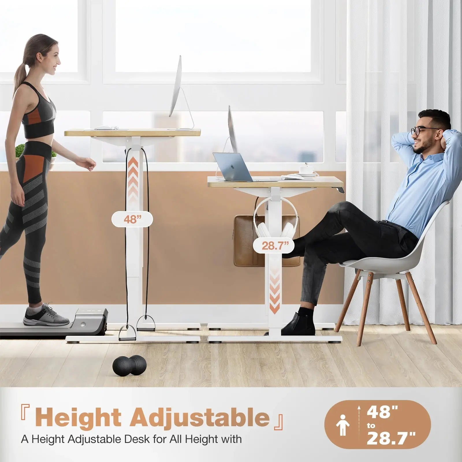 40x24 inch electric standing desk, height-adjustable ergonomic workstation for home office or computer setup