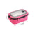 Pink 1200ml bento lunch box with spoon and fork