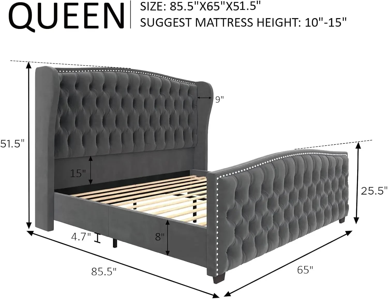 King size bed frame