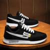 Black and white men's casual lightweight sneakers