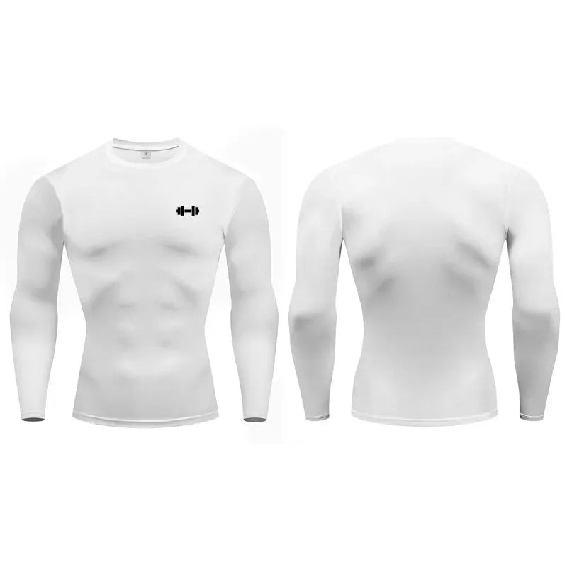 Men Long Sleeve Compression Shirt with Quick Dry Fabric