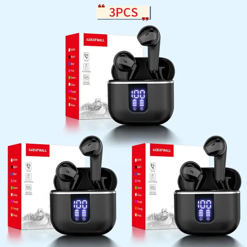 Wireless Bluetooth 5.3 Earbuds with Smart Digital Display, Hi-Fi Sound & High-Fidelity Stereo Audio